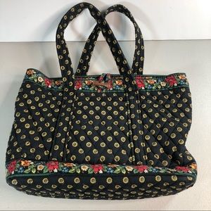Vera Bradley Vibrant Black pattern tote bag